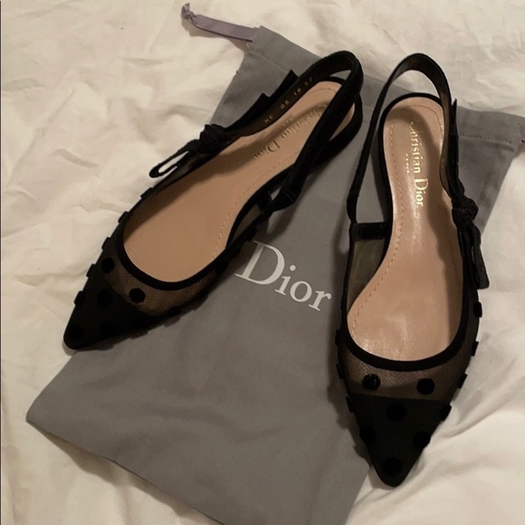 Dior mesh slingback flats size 37 - Picture 2 of 4
